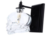 Vintage Wall Lamp Iron Glass Skull Shape Industrial Wall Mounted Light with G9 Bulb for Bedroom V1294-YM0715-3119210290811