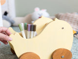 Wood Desk Organizer Cute Cartoon Desktop Handbook Stickers Organizer for Study Children's Room V1294-YM0703-3117230021312