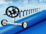 Aqua Buddy Pool Cover 600 Micron Solar Heat 9.5x5m Blanket w/ 5.55m Roller Blue PC-95X50-XL-BL-ROLLER-BU