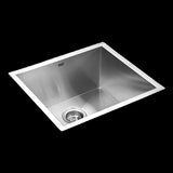 510x450mm Handmade Stainless Steel Undermount / Topmount Kitchen Laundry Sink with Waste V63-770055