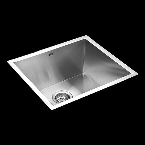 510x450mm Handmade Stainless Steel Undermount / Topmount Kitchen Laundry Sink with Waste V63-770055