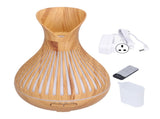 400ml Wood Grain Aromatherapy Diffuser Remote Control Essential Oil Diffuser Night Light Humidifier V1294-YM0901-3113210158012