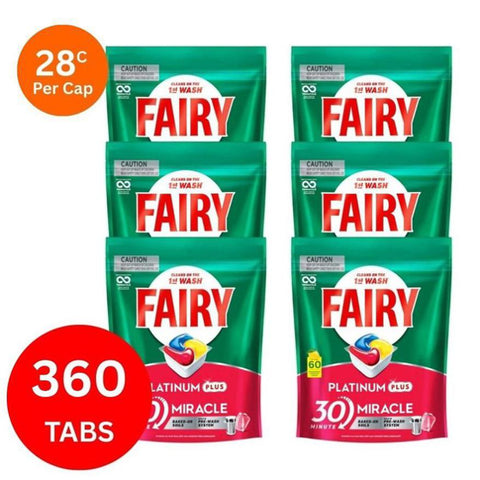 Fairy Platinum Plus x 360 Lemon Dishwasher Tablets FAIRY-80782496X6