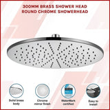 300mm Brass Shower Head Round Chrome Showerhead V63-823311