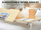 Artiss Mobile Laptop Desk Overbed Table Adjustable Computer Stand Bedside Cart LD-FWS10-2-MA