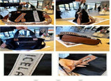 Minimalist Stylish Multi-Function Bag, PU Material, Contrast Stitching & Rhinestone, Shoulder / V1232-DJB-DRL-002