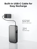 Aukey Spark Sling 20000 Compact Fast Charging Power Bank with Built-in USB-C Cable V1089-LLTSN1054705