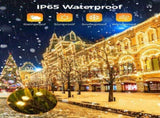 Solar String Lights Outdoor, 2 Pack LED Solar Outdoor Lights Solar Fairy Lights with 8 Lighting V1107-124-50199-WAR3