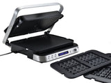 EUROCHEF Smart Multi Contact Grill Sandwich Press Panini Waffle Maker Griddle Stainless Steel V219-COKGRLEUCAC8S