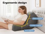 Giselle Reading Pillow Back Rest Lumbar Support Cushion Grey PILLOW-BACK-GY