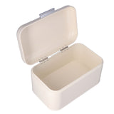Milky White Bread Box Safe Odorless Large Capacity Anti Fingerprint Retro Tin Bread Box V1294-YM0710-3117210165811