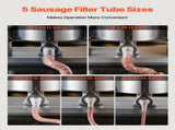 Electric Sausage Stuffer, 55 LBS / 25 L Vertical Meat Stuffer, Stepless Speed Control and Foot V952-DDLSBXGGCJ250CTHB001V3