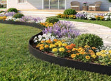 Green Fingers Garden Edging 60ft 30pcs Flexible Garden Border Plastic Lawn Edging Black XFEL-GED-66FT-30PCS-BK