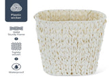 Wicker Trash Can,Bathroom Trash Can,Waterproof Wicker Waste for Bathroom,Narrow Small Waste V1258-DP02-F-948