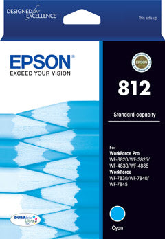 Epson 812 ink cartridge 1 pc Original Standard Yield Cyan V1141-C13T05D292
