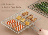 2X Flat Braai Grid Securely Holds Food for Grilling Outdoor Cooking Barbecue BBQ S V1366-AZ2-W-15679