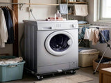 Appliance Drip Tray with Wheels, Adjustable Mobile Washing Machine Stand with Drainage, Heavy Duty V1366-AZ2-W-23330