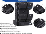 Driver Side Power Master Window Switch, Compatible with Chevy Silverado/Chevrolet V1258-DP02-WO-996