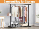 3-pack Transparent Dustproof Garment Storage Bag with Zipper for Wardrobe, PEVA Material, 60 x 25 x V1188-MS-325-0887