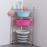 Stainless Steel Bathroom Storage Shelf,Four-Layer Storage Rack, Bathroom Triangular Rack, Washbasin V1161-107890