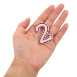 DIY Red Rhinestone Patches 2027 Theme Iron on Appliques 10Sets V1369-AZ3-W-21689