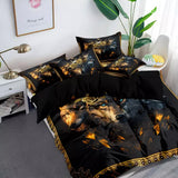 Nature-Inspired Floral Duvet Cover Set - Hypoallergenic Fabric-King V745-AQ044130K3