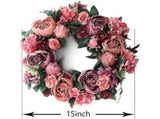 Christmas Wreath Thanksgiving Wreath Deep Red V1263-JX-1681