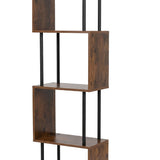 Levede Bookshelf 5 Tier Display Shelf Bookcase Storage Rack S-Shaped Anti-Tip CH1172-WA-5-AU