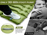Grey 190cm Ultra-Light Foot Pump Inflatable Camping Sleeping Pad V888-ELOSUNG28865