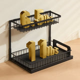 VEVOR 2-Tier Wire Pull Out Cabinet Under Sink Organizer 10.7"x14.2" Drawer Basket V952-FZSLLTGPFECSRVFBHV0