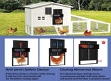 CARLA HOME Automatic Chicken Coop Door Solar Powered with 4 Mode Timer & Light Sensor, Anti-Pinch & V178-36375