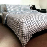 Mia White 100% Cotton Quilt Cover Set Queen V442-UNA-QUILTCS-MIA-WHITE-QS