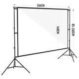 120 Inch Projector Screen with Stand & Carry Bag, 169 Foldable Movie Screen, 4K HD Compatible, V1181-AG-PROJECTOR