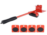 Furniture Mover Lifter Easy Slides Heavy Duty Transport Lifting Roller Tool with Ripping Bar V1294-YM0901-3117200157311