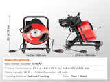 Drain Cleaner Machine 50FT x 1/2 Inch Manual Feed Snake Auger with Wheels V952-SDJJKLSGDSTJWGUIYV3