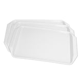 3PCS Colorful Food Tray Rectangle Thickened Binaural Plastic Tray Heat Resistance Stackable V1294-YM0523-3118220042012