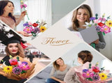 Flowers Bouquet Building Set,715Pcs Creative DIY Flower Botanical Collection Building Toys,Home V1369-AZ3-W-22291