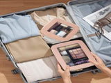 2pcs Travel Clear Makeup Bag Set, Cosmetic Bag Case with Zipper Portable Makeup Pouch Toiletry Bag V1192-AZ-W-0875