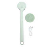 Electric Body Brush 2 Heads 4 Modes IP67 Full Automatic Body Scrubber with Long Handle for Shower V1294-YM0901-3113250038111