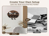 Handcrafted wooden wall organizer with partitioned storagend multifunctional use, easily creating V1232-QBZWJ-XYL-003
