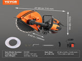 Electric Concrete Saw, 14 in, 2000 W Motor Circular Saw Cutter with Max. 5 in Adjustable Cutting V952-D3200W14IN5INYGWJV3