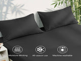 4 Piece Ultra Soft Bamboo Breathable Sheet Set -Hotel 2000TC Breathable Bed Sheets Set with 37 V1317-BAMBOO-AUK-4JT-BLACK