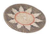 Round Grass Wall Ornaments 35cm Diameter Hand Knitting Hanging Woven Wall Baskets for Living Room V1294-YM0703-3115230050712
