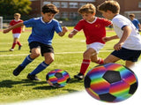 1-3PC Rainbow Soccer Ball Official Size Indoor Outdoor Soft Inflatable Practice Game Training V1369-AZ3-W-15310