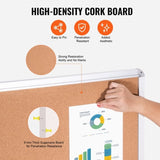 VEVOR 36"x24" Enclosed Cork Board with Aluminum Frame Lockable Bulletin Board V952-RMB36X24WLBKUYH3DV0