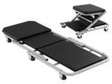 Giantz Garage Creeper 2-in-1 Mechanic Stool Rolling Automotive Z Creeper Seat MCS-Z-GY