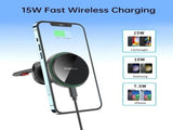 CHOETECH T204-F 15W Magnetic Car Charger Holder with LED Light V28-ELECHOT204F