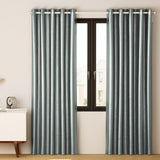 Artiss 2X Blockout Curtains Eyelet 140x230cm Grey Shine BC-SHINE-140X230-GY