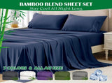 4 Piece Hotel Bamboo Cooling Sheet Set -Ultra Soft 2000TC Breathable Bed Sheets Set with 37 V1317-ZXW9-AUQ-4JT-NV