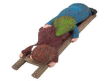 Garden Gnome Statue Resin Ladder Climbing Funny Gnome Garden Statue for Lawn Porch V1294-YM0901-3111240259711